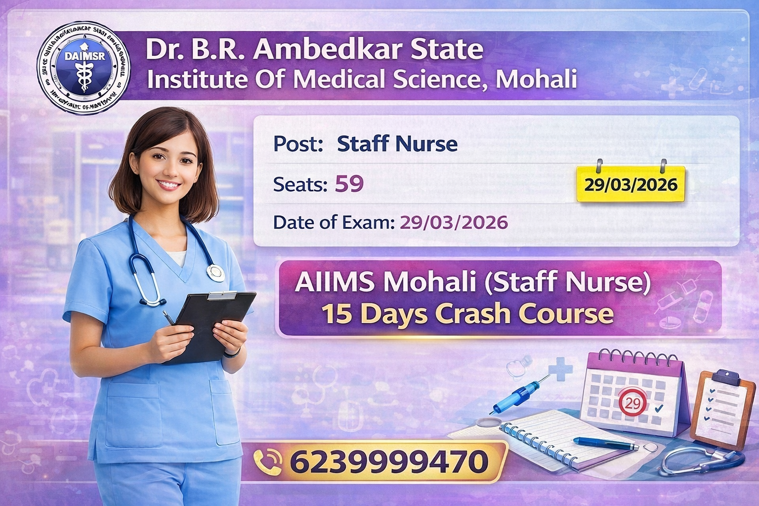 AIIMS Mohali (Staff Nurse) 15 Days Crash Course