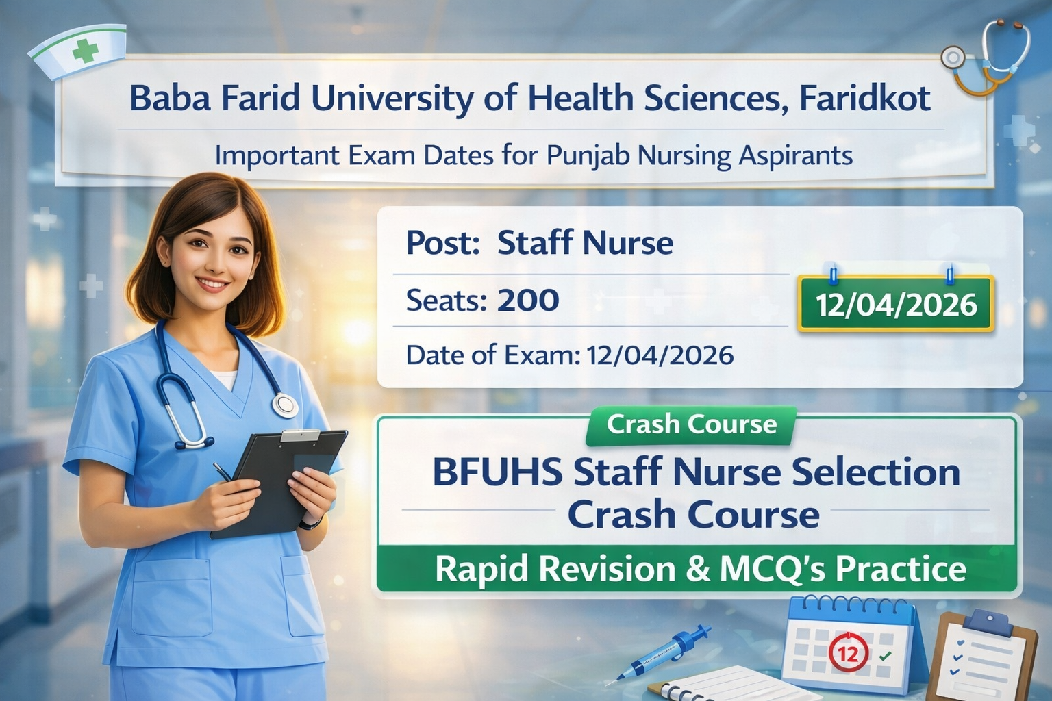 BFUHS Staff Nurse Selection Crash Course